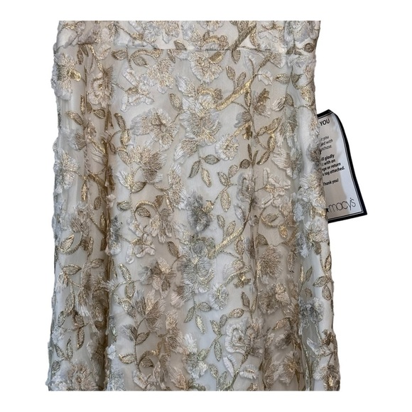 ADRIANNA PAPELL Floral Embroidered Strapless Fit & Flare Dress NWT - Picture 4 of 8